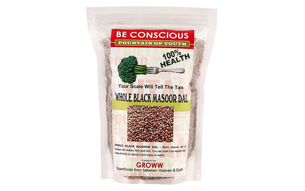 Be Conscious Whole Black Masoor Dal    Pack  500 grams